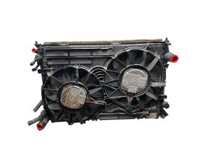 2013-2019 Bentley Flying Spur Radiator and A/C Condenser Cooling Fan Assembly (Used OEM)
