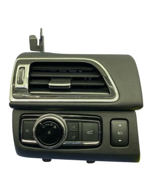2018-2024 Lincoln Navigator Ebony (Black) Headlight Switch and Adjustable Pedal Control Dash Vent Assembly - Front (Used OEM)