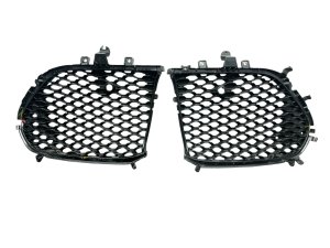 2019-2020 Jaguar F-Pace Black Bumper Lower Outer Grille Trim Cover Set - Front (Used OEM)