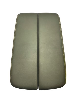 2025 Mazda CX-70 Black Center Console Armrest Storage Cover Lid with Stitching - Front (Used OEM)
