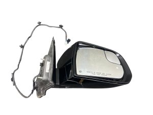 2022 Jeep Wagoneer Black Power Door/Side View Mirror with Chrome Accents and Signal Lamp - Front, Right (Passenger) (Used OEM)