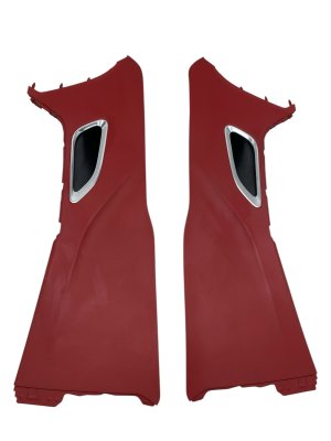 2017-2020 Jaguar F-Pace Red Center Console Side Trim Panel Set (Used OEM)