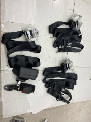 2022-2024 Ford F-150 Lightning Seat Belt Assembly Set - Rear, Left (Driver) (Used OEM)