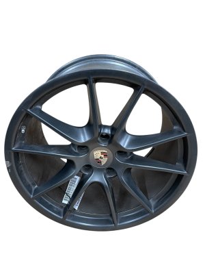 2012-2016 Porsche 911 Black 20x11 10-Spoke Tapered Alloy Wheel - Rear (Used OEM)