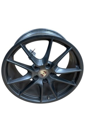 2012-2016 Porsche 911 Black 20x8 10-Spoke Tapered Alloy Wheel - Front (Used OEM)