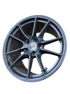 2012-2016 Porsche 911 Black 20x11 10-Spoke Tapered Alloy Wheel - Rear (Used OEM)