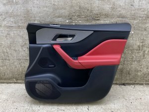 2019-2020 Jaguar F-Pace Red Door Interior Trim Panel with Meridian Audio and Mesh Aluminum Trim - Front, Right (Passenger) (Used OEM)