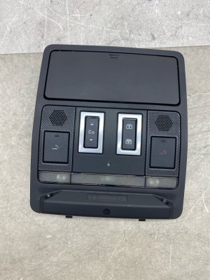 2018-2020 Jaguar F-Pace Black Overhead Console with Panoramic Sunroof Control and Dome Light - Front (Used OEM)