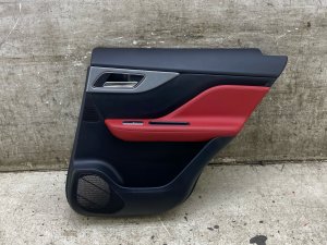 2017-2020 Jaguar F-Pace Red Door Interior Trim Panel with Meridian Audio - Rear, Right (Passenger) (Used OEM)