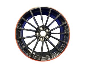 2023 Volkswagen GTI Black 19x8 40th Anniversary Black and Red Alloy Wheel - Rear (Used OEM)