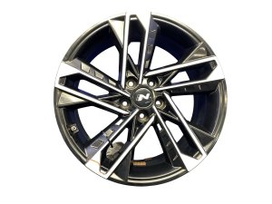 2024-2025 Hyundai Sonata Silver 19x8 5-Spoke Machined Black Alloy Wheel (Used OEM)