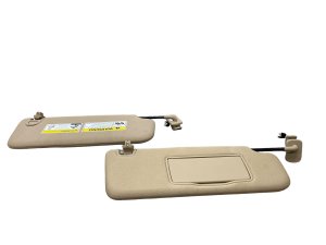 2022-2025 Acura MDX Tan Illuminated Vanity Mirror Sun Visor Set - Front (Used OEM)