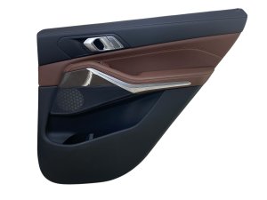 2019-2023 BMW X5 Brown Door Interior Trim Panel - Rear, Right (Passenger) (Used OEM)