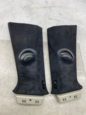 2019-2025 BMW X7 Black Upper B-Pillar Trim Cover Panel Set (Used OEM)
