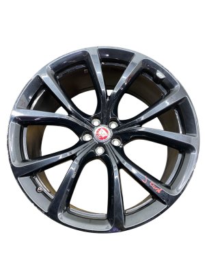 2020-2021 Jaguar F-Pace Black 22x10 5 V-Spoke Alloy Rear Wheel (Used OEM)