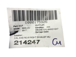 2017-2024 Maserati Levante Exhaust Muffler - Rear (Used OEM)