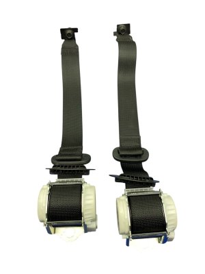 2020-2025 Ford Police Interceptor Utility Black 3rd Row Seat Belt Assembly Set - Rear, Right (Passenger) (Used OEM)