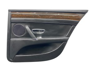 2013-2019 Bentley Flying Spur Beluga (Black) Door Interior Trim Panel - Rear, Right (Passenger) (Used OEM)