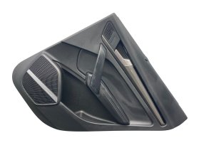 2021-2025 Audi SQ5 Black Door Interior Trim Panel Assembly with Sun Shade - Rear, Right (Passenger) (Used OEM)