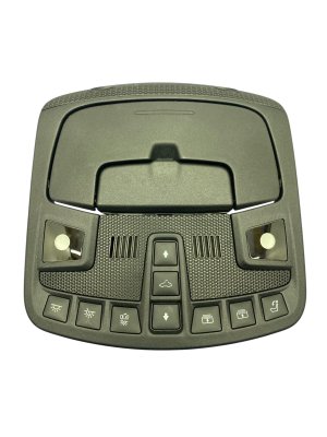2018-2024 Lincoln Navigator Black Overhead Roof Console with Dome Light and Sunroof - Front (Used OEM)