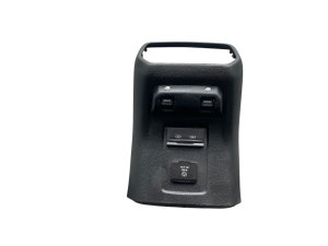2018-2026 Jeep Wrangler Black Center Console Rear Trim Panel with Window Switch and USB Port (Used OEM)