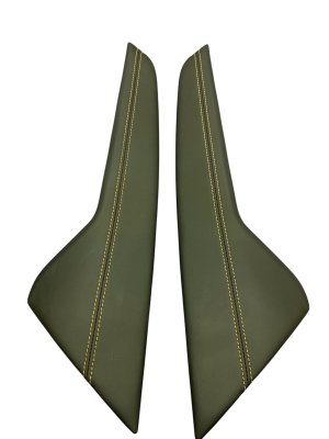 2024-2025 Mazda CX-90 Black Center Console Side Trim Panel Set with Stitching (Used OEM)