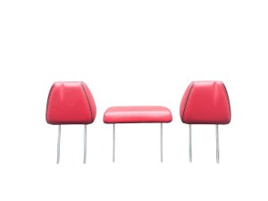 2022-2024 Acura MDX Red Second Row Bench Seat Headrest Set (3) - Rear, Right (Passenger) (Used OEM)