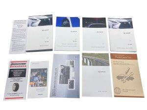 2017 Lexus RX450h Black 8-Piece Owners Manual Booklet Set with Case (Used OEM)