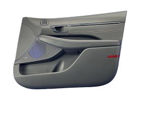 2024-2026 Hyundai Sonata Gray Door Interior Trim Panel with Red Stitching - Front, Right (Passenger) (Used OEM)
