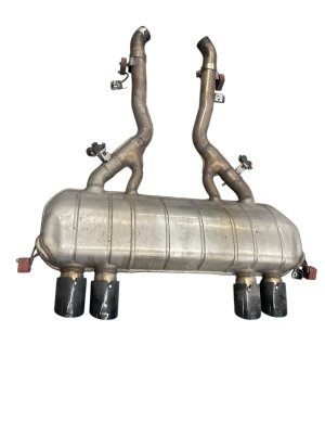 2023-2025 BMW M2 Black Exhaust Muffler with Black Tips - Rear (Used OEM)