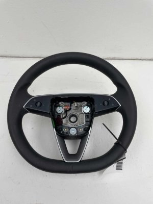  Tesla Model 3 Black Heated Leather Steering Wheel Assembly with Controls (Used OEM)
