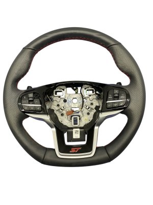 2022-2025 Ford Explorer Black Heated Leather Steering Wheel - Front (Used OEM)