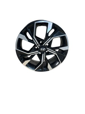 2025 Hyundai Tucson Gray 19x7.5 5 Double-Spoke Machined Black Alloy Wheel (Used OEM)