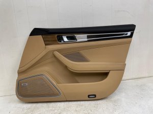 2017-2023 Porsche Panamera Beige Door Interior Trim Panel - Front, Right (Passenger) (Used OEM)