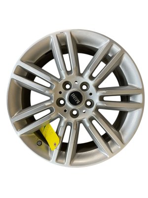 2018-2024 Mini Cooper Countryman Silver 18x7.5 7 Double Spoke Silver Alloy Wheel (Used OEM)