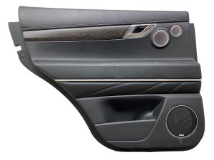 2021-2024 Genesis GV80 Black Door Interior Trim Panel with Power Sunshade and Premium Audio - Rear, Left (Driver) (Used OEM)