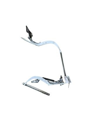 2005-2012 Porsche Boxster White Convertible Top Main Frame Lever Arm Hinge Bracket Set - Rear, Right (Passenger) (Used OEM)