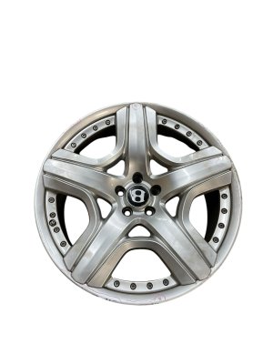 2011-2018 Bentley Continental Silver 21x9.5 5-Spoke Multi-Piece Silver Alloy Wheel (Used OEM)