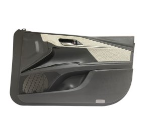 2025-2026 Toyota Camry Black Door Interior Trim Panel with Dinamica Cloth - Front, Right (Passenger) (Used OEM)