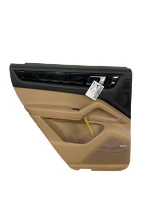 2019-2023 Porsche Cayenne Brown Door Interior Trim Panel - Rear, Left (Driver) (Used OEM)