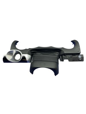 2011-2018 Porsche Cayenne Black Instrument Cluster Gauge Trim Bezel with Steering Column Shroud Assembly - Front (Used OEM)