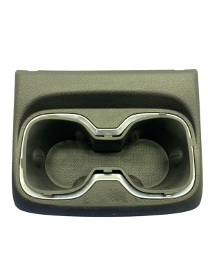2025 Buick Enclave Chrome Console Upper End Cap Cup Holder with Chrome Accent - Rear (Used OEM)
