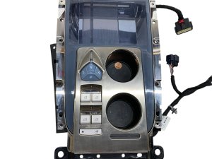 2017-2019 Karma Revero Center Console Shifter Trim Bezel with Cup Holder and Switches - Front (Used OEM)