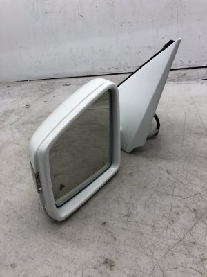 2012-2015 Mercedes-Benz ML350 Polar White Power Folding Blind Spot Surround View Door/Side View Mirror - Front, Left (Driver) (Used OEM)