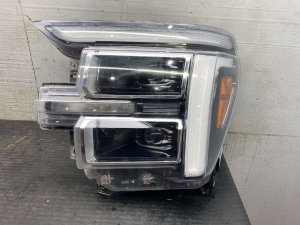 2024-2026 Ford F-150 Black LED Projector Dynamic Bending Headlight Assembly - Front, Left (Driver) (Used OEM)