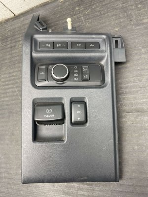 2022-2024 Ford F-150 Lightning Black Lower Dash Trim Panel with Headlight Control Switch - Front (Used OEM)