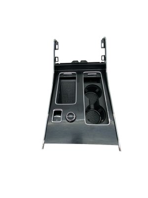 2020-2025 Lincoln Aviator Black Center Console Cup Holder with Charger and Drive Mode Switch - Front (Used OEM)