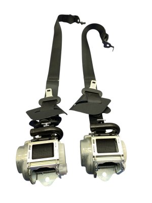2020-2025 Lincoln Aviator Black Outer Seat Belt Assembly Set - Rear, Right (Passenger) (Used OEM)
