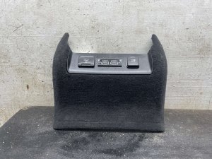 2022-2025 Jeep Wagoneer Black Console Lower Trim Panel with Dual USB and Power Outlet - Rear (Used OEM)