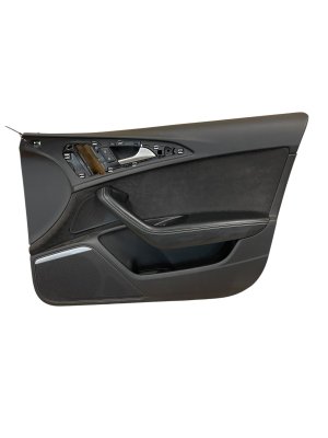 2012-2018 Audi A6 Black Door Interior Trim Panel - Front, Right (Passenger) (Used OEM)